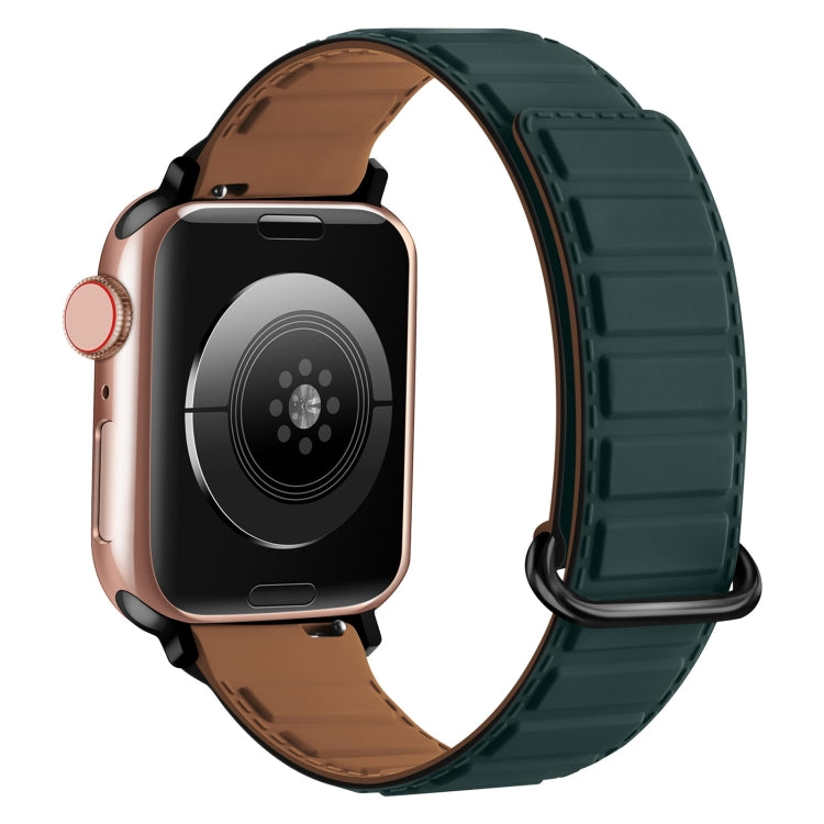 Reverse Buckle Magnetic Silicone Watch Band, For Apple Watch Series 10 46mm, For Apple Watch Series 10 42mm, For Apple Watch SE 2023 44mm
