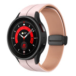 Dual Color Magnetic Folding Buckle Silicone Watch Band, For Samsung Galaxy Watch 6 / 6 Classic
