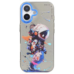 غطاء هاتف من PC + TPU بنقشة لوحات زيتية بنمط حيوانات، لهاتف iPhone 17