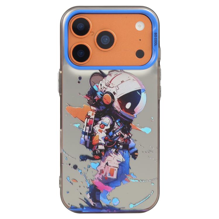 غطاء هاتف من PC + TPU بنقشة لوحات زيتية بنمط حيوانات، لهاتف iPhone 17 Pro