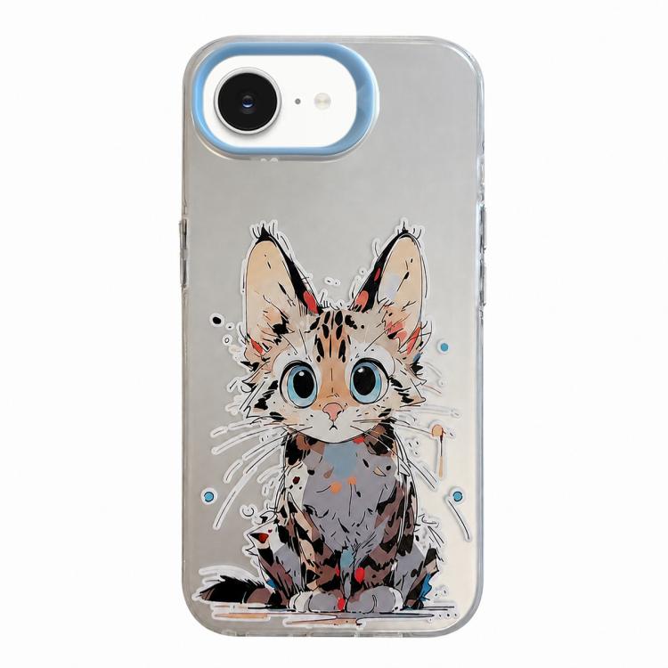 غطاء هاتف من PC + TPU بنقشة لوحات زيتية بنمط حيوانات، لهاتف iPhone 17 Pro Max