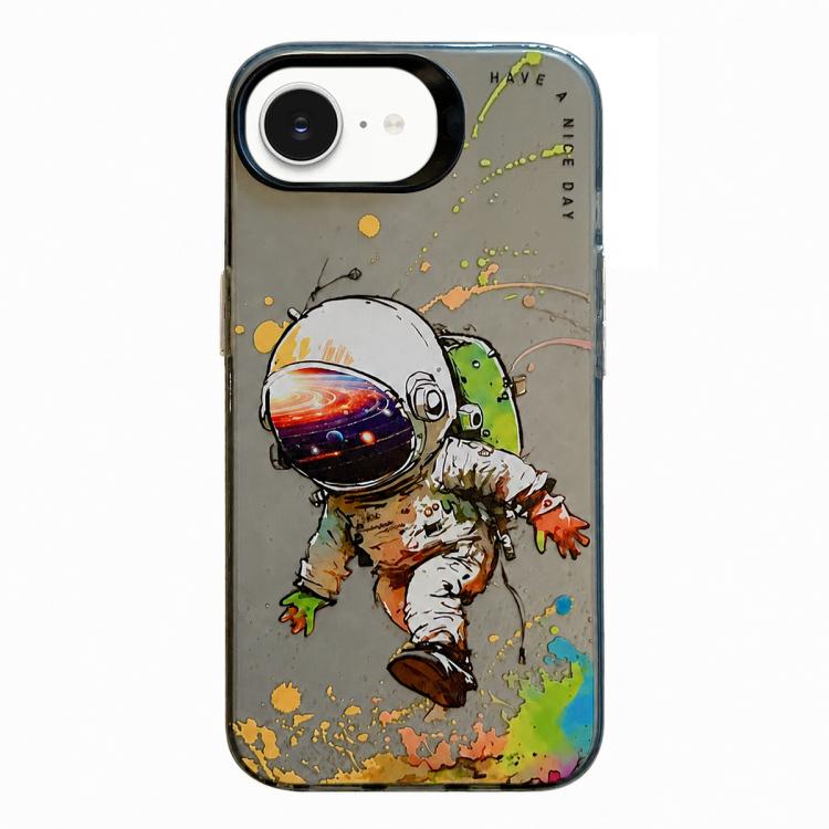 غطاء هاتف من PC + TPU بنقشة لوحات زيتية بنمط حيوانات، لهاتف iPhone 17 Pro Max