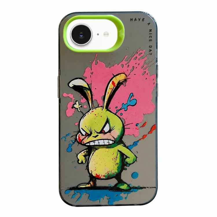 غطاء هاتف من PC + TPU بنقشة لوحات زيتية بنمط حيوانات، لهاتف iPhone 17 Pro Max