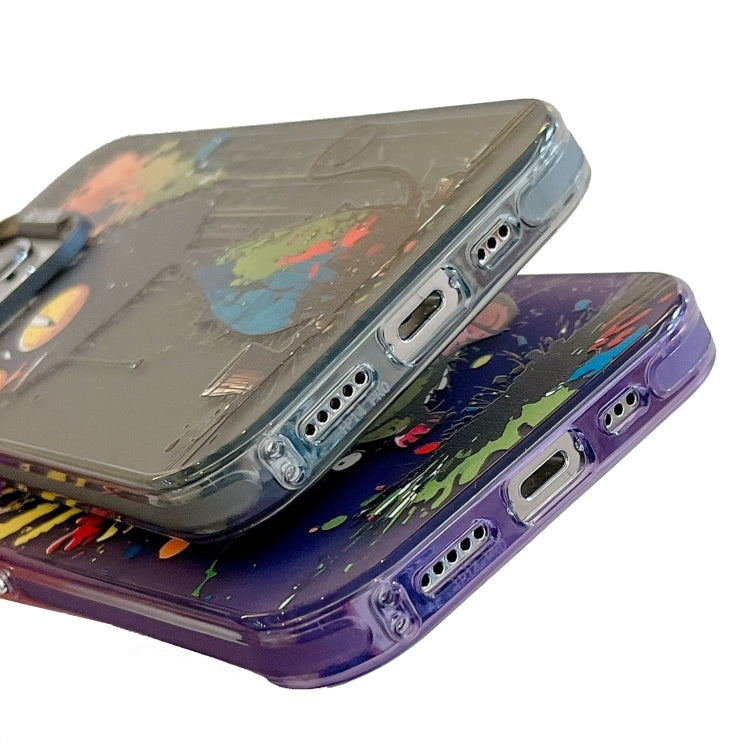 غطاء هاتف من سلسلة لوحات الزيت بنقشة حيوانات، PC + TPU، لهاتف iPhone XS Max