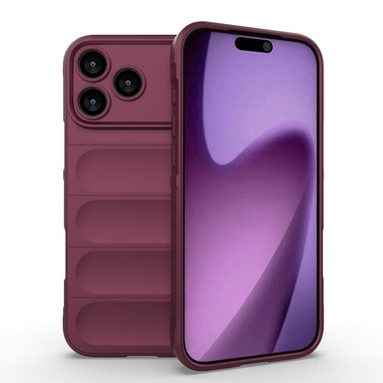 غطاء هاتف TPU + فلانيل بدرع سحري، لأجهزة iPhone 17e / 16e، iPhone 17 Pro Max، iPhone 17 Pro، iPhone 17