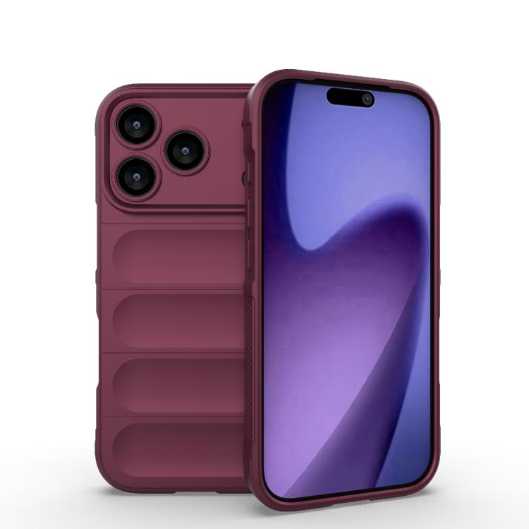 غطاء هاتف TPU + فلانيل بدرع سحري، لأجهزة iPhone 17e / 16e، iPhone 17 Pro Max، iPhone 17 Pro، iPhone 17