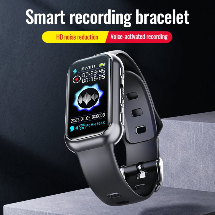 JNN S16 Smart HD Noise Reduction Bluetooth MP3 Voice Control Recording Bracelet, 4GB, 8GB, 16GB, 32GB, 64GB
