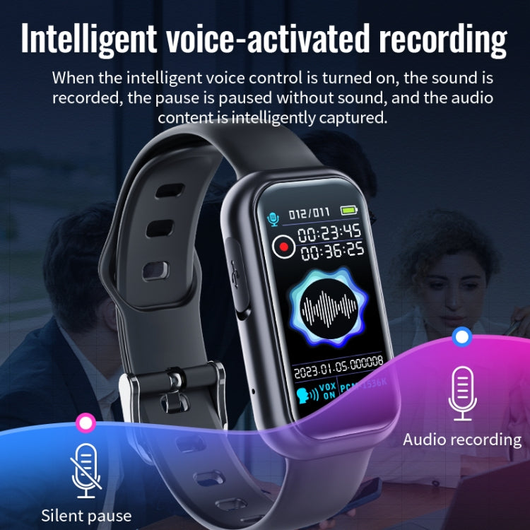 JNN S16 Smart HD Noise Reduction Bluetooth MP3 Voice Control Recording Bracelet, 4GB, 8GB, 16GB, 32GB, 64GB