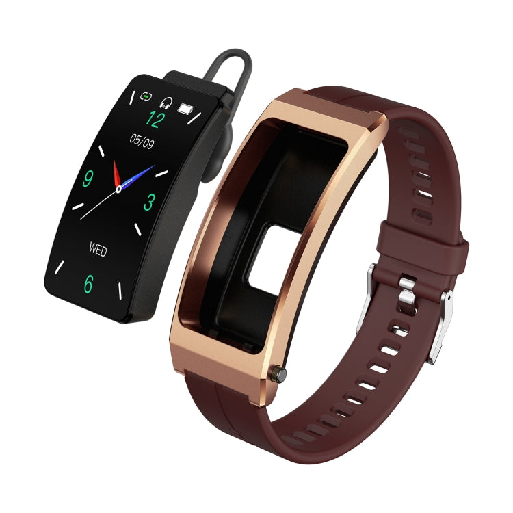 K13S 1.14 inch TFT Screen Leather Strap Smart Calling Bracelet Supports Sleep Management/Blood Oxygen Monitoring, Leather Strap