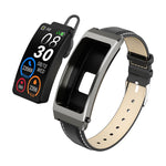 K13S 1.14 inch TFT Screen Leather Strap Smart Calling Bracelet Supports Sleep Management/Blood Oxygen Monitoring, Leather Strap