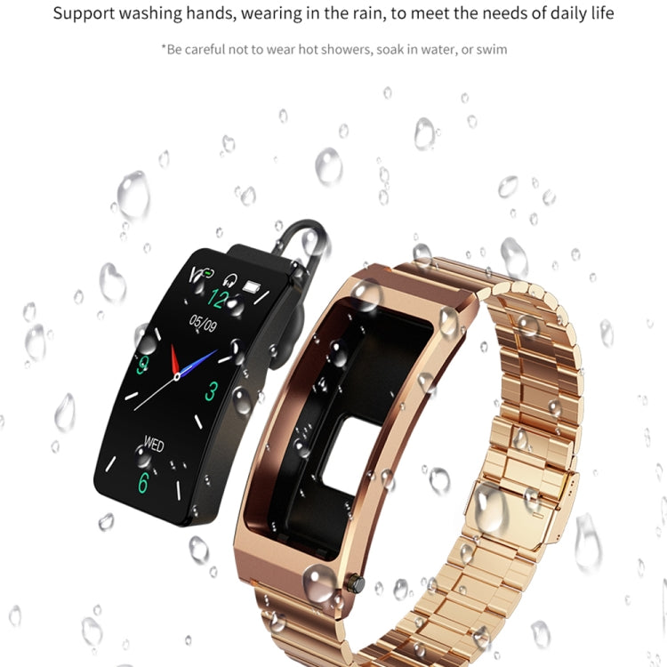 K13S 1.14 inch TFT Screen Leather Strap Smart Calling Bracelet Supports Sleep Management/Blood Oxygen Monitoring, Leather Strap