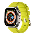 Double Ring Silicone Watch Band, For Apple Watch 3 38mm, For Apple Watch 3 42mm, For Apple Watch 2 42mm, For Apple Watch 2 38mm