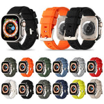 Double Ring Silicone Watch Band, For Apple Watch 42mm, For Apple Watch 38mm