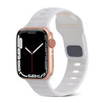 Square Buckle Stripes Silicone Watch Band, For Apple Watch Ultra 2 49mm, For Apple Watch Series 9 45mm