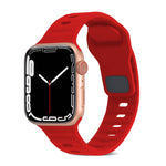 Square Buckle Stripes Silicone Watch Band, For Apple Watch Ultra 2 49mm, For Apple Watch Series 9 45mm