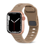 Square Buckle Stripes Silicone Watch Band, For Apple Watch SE 2023 44mm, For Apple Watch SE 2023 40mm