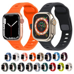 Square Buckle Stripes Silicone Watch Band, For Apple Watch 42mm, For Apple Watch 38mm