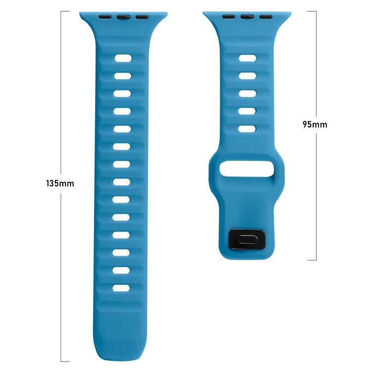 Square Buckle Stripes Silicone Watch Band, For Apple Watch 42mm, For Apple Watch 38mm