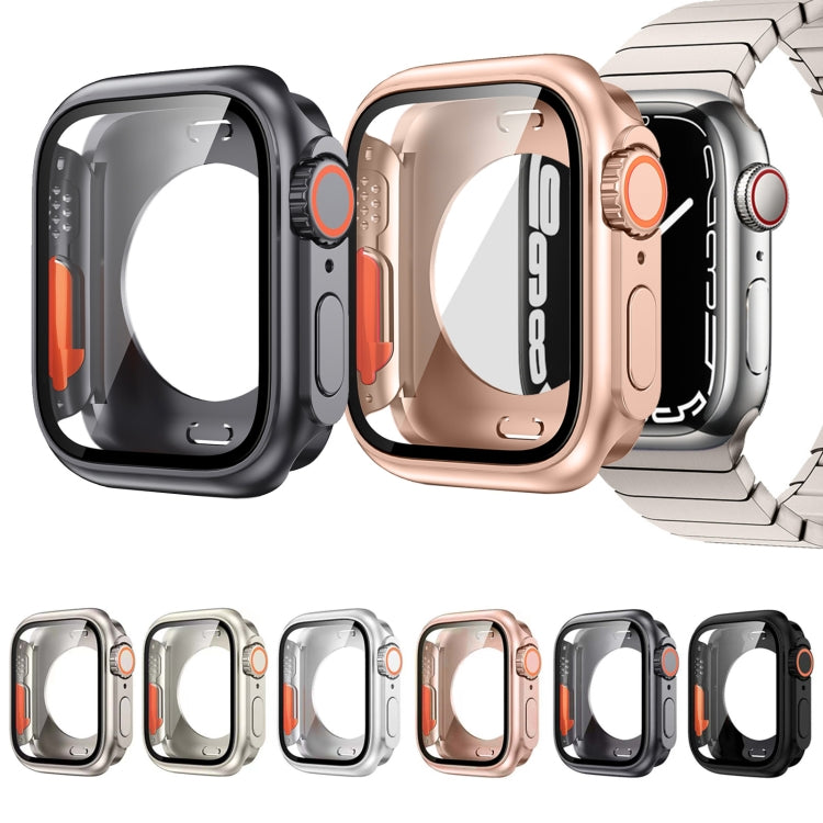 Change to Ultra 49mm All-Inclusive Film Hybrid PC Watch Case, For Apple Watch Series 6 / 5 / 4 / SE 44mm, For Apple Watch Series 6 / 5 / 4 / SE 40mm, For Apple Watch Series 9 / 8 / 7 45mm, For Apple Watch Series 9 / 8 / 7 41mm