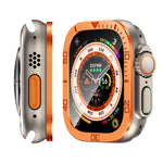 Number Ring Metal Frame Integrated Tempered Film, For Apple Watch Ultra 1 / 2 / 3 49mm