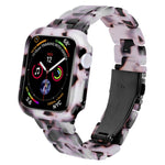 Printed Resin PC Watch Band Case Kit, For Apple Watch Series 6/5/4/SE 44mm, For Apple Watch Series 6/5/4/SE 40mm, For Apple Watch Series 9 / 8 / 7 45mm, For Apple Watch Series 9 / 8 / 7 41mm