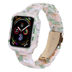 Printed Resin PC Watch Band Case Kit, For Apple Watch Series 6/5/4/SE 44mm, For Apple Watch Series 6/5/4/SE 40mm, For Apple Watch Series 9 / 8 / 7 45mm, For Apple Watch Series 9 / 8 / 7 41mm