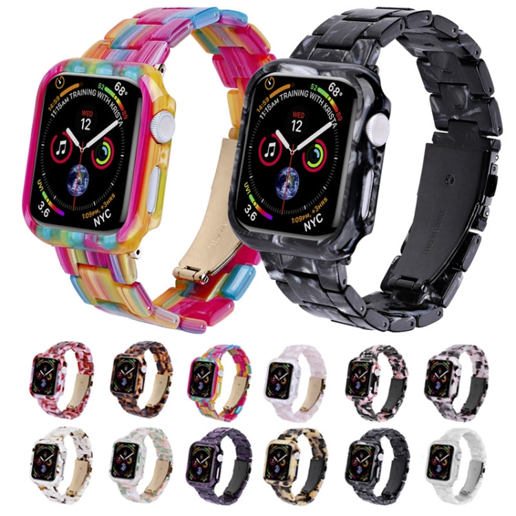 Printed Resin PC Watch Band Case Kit, For Apple Watch Series 6/5/4/SE 44mm, For Apple Watch Series 6/5/4/SE 40mm, For Apple Watch Series 9 / 8 / 7 45mm, For Apple Watch Series 9 / 8 / 7 41mm