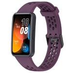 Solid Color Breathable Silicone Watch Band, For Huawei Band 10 / 9 / 8