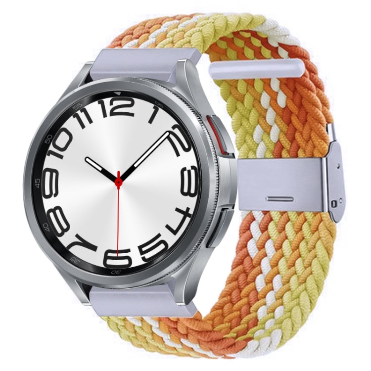 Nylon Braided Metal Buckle Watch Band, For Samsung Galaxy Watch 6 / 6 Classic