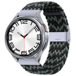 Nylon Braided Metal Buckle Watch Band, For Samsung Galaxy Watch 6 / 6 Classic
