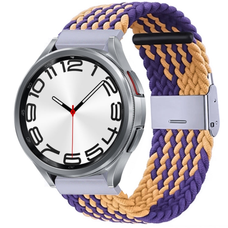 Nylon Braided Metal Buckle Watch Band, For Samsung Galaxy Watch 6 / 6 Classic