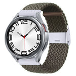 Nylon Braided Metal Buckle Watch Band, For Samsung Galaxy Watch 6 / 6 Classic