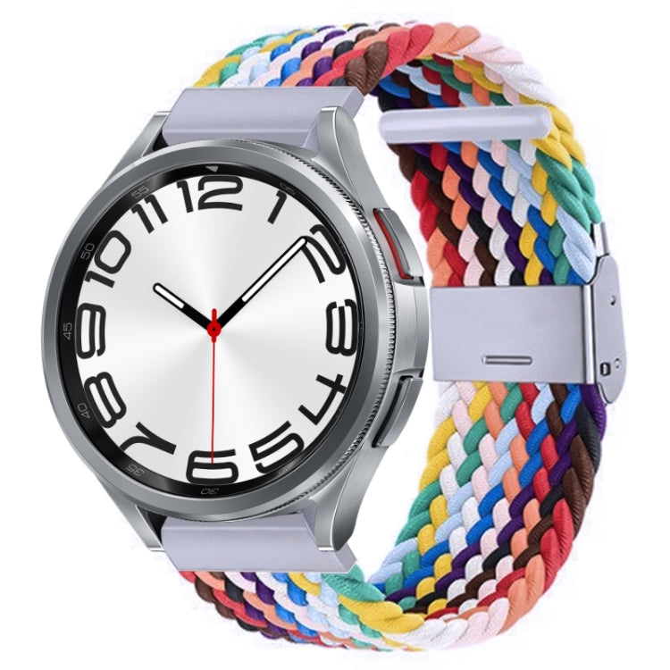 Nylon Braided Metal Buckle Watch Band, For Samsung Galaxy Watch 6 / 6 Classic