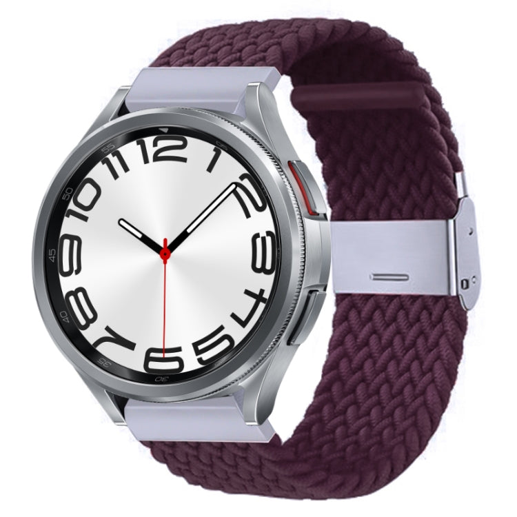 Nylon Braided Metal Buckle Watch Band, For Samsung Galaxy Watch 6 / 6 Classic