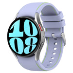 Leather Silicone Watch Band, For Samsung Galaxy Watch 6 / 6 Classic