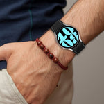 Leather Silicone Watch Band, For Samsung Galaxy Watch 6 / 6 Classic