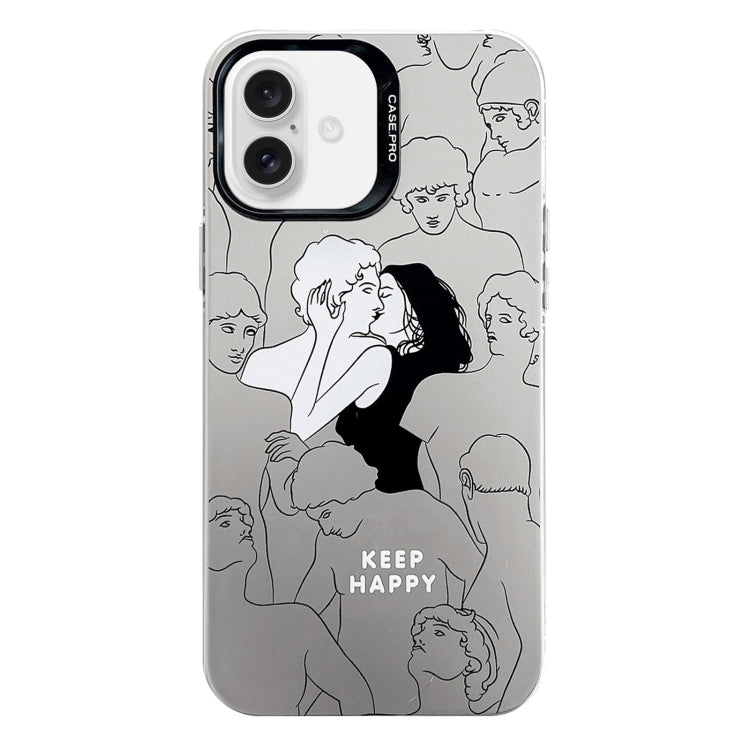 Electroplated Silver Series PC Protective Phone Case, For iPhone 16 Plus, For iPhone 16