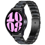 Three Bead Resin Metal Watch Band, For Samsung Galaxy Watch 6 / 6 Classic