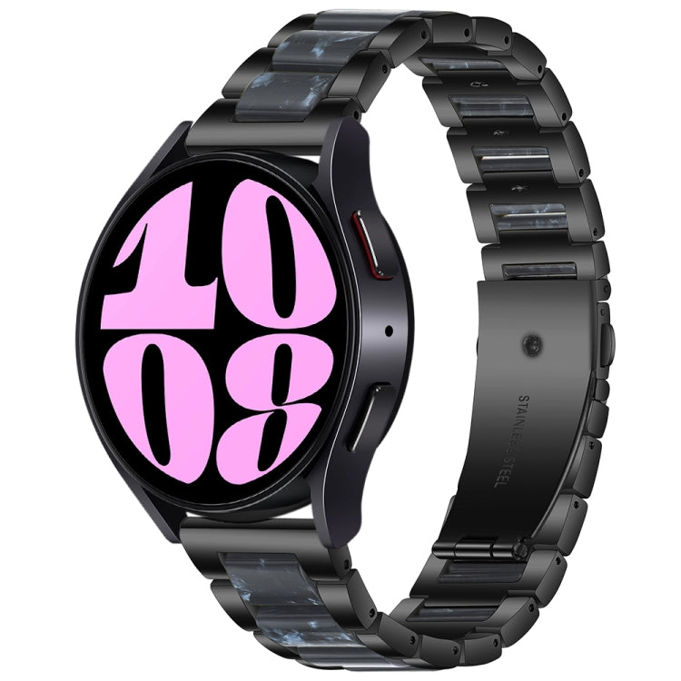 Three Bead Resin Metal Watch Band, For Samsung Galaxy Watch 6 / 6 Classic