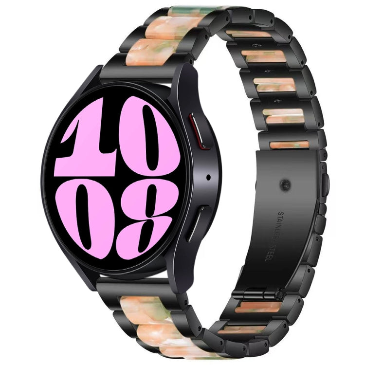 Three Bead Resin Metal Watch Band, For Samsung Galaxy Watch 6 / 6 Classic