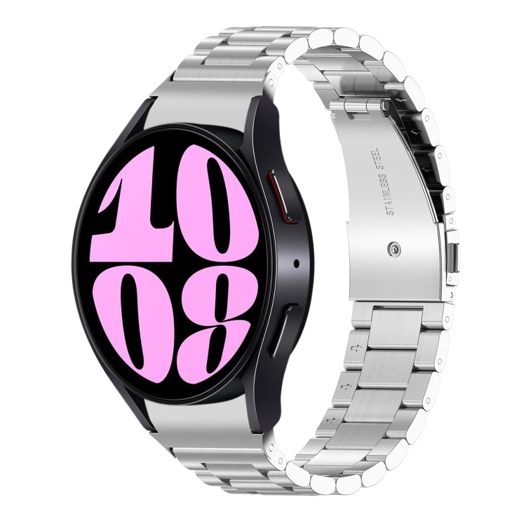 Three Bead Stainless Steel Watch Band, For Samsung Galaxy Watch 6 / 6 Classic