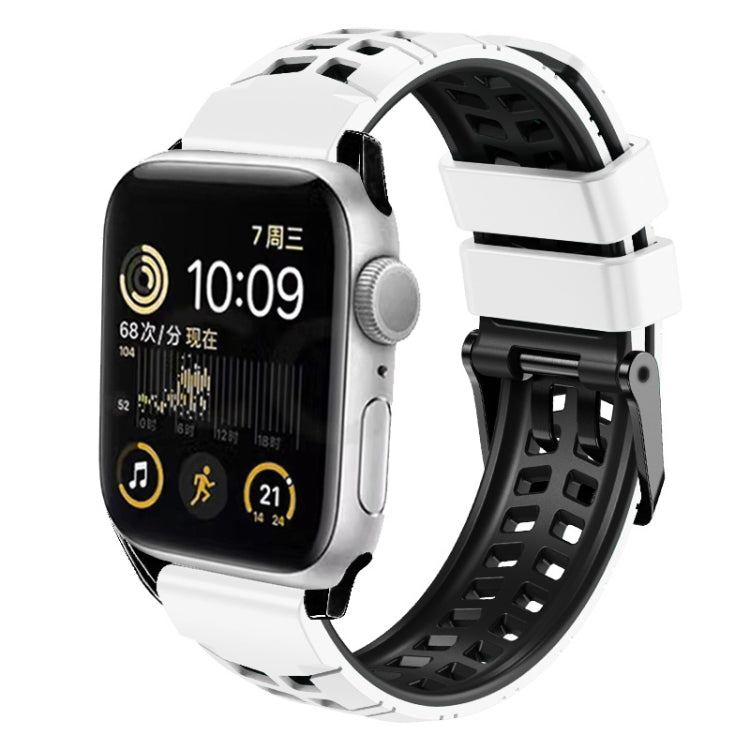 Twill Dual-row Buckle Silicone Watch Band, For Apple Watch SE 2022 40mm, For Apple Watch SE 2022 44mm, For Apple Watch Series 9 41mm, For Apple Watch Series 8 41mm, For Apple Watch Series 8 45mm
