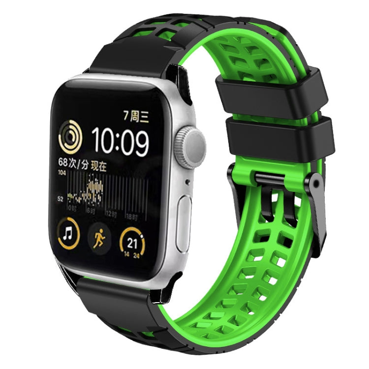 Twill Dual-row Buckle Silicone Watch Band, For Apple Watch SE 2022 40mm, For Apple Watch SE 2022 44mm, For Apple Watch Series 9 41mm, For Apple Watch Series 8 41mm, For Apple Watch Series 8 45mm
