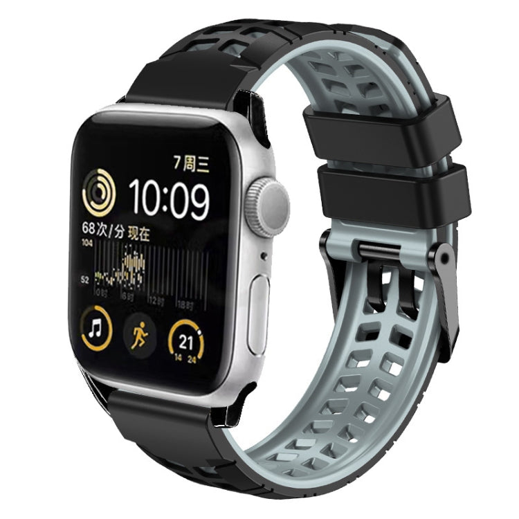 Twill Dual-row Buckle Silicone Watch Band, For Apple Watch SE 40mm, For Apple Watch SE 44mm, For Apple Watch Series 7 41mm, For Apple Watch Series 7 45mm, For Apple Watch Series 6 40mm