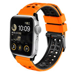 Twill Dual-row Buckle Silicone Watch Band, For Apple Watch SE 40mm, For Apple Watch SE 44mm, For Apple Watch Series 7 41mm, For Apple Watch Series 7 45mm, For Apple Watch Series 6 40mm