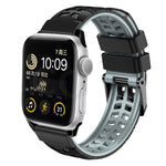 Twill Dual-row Buckle Silicone Watch Band, For Apple Watch SE 40mm, For Apple Watch SE 44mm, For Apple Watch Series 7 41mm, For Apple Watch Series 7 45mm, For Apple Watch Series 6 40mm