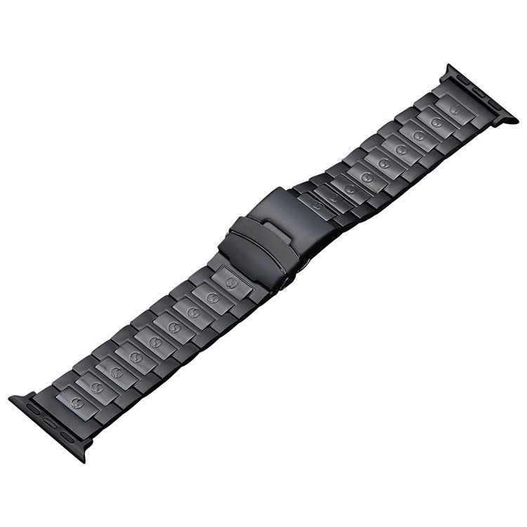 Safety Buckle Titanium Steel Watch Band, For Apple Watch Series 5 44mm, For Apple Watch Series 5 40mm, For Apple Watch Series 4 44mm, For Apple Watch Series 4 40mm, For Apple Watch 42mm, For Apple Watch Series 3 38mm, For Apple Watch 38mm              ...