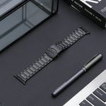 Safety Buckle Titanium Steel Watch Band, For Apple Watch Series 5 44mm, For Apple Watch Series 5 40mm, For Apple Watch Series 4 44mm, For Apple Watch Series 4 40mm, For Apple Watch 42mm, For Apple Watch Series 3 38mm, For Apple Watch 38mm              ...