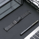 Safety Buckle Titanium Steel Watch Band, For Apple Watch Series 5 44mm, For Apple Watch Series 5 40mm, For Apple Watch Series 4 44mm, For Apple Watch Series 4 40mm, For Apple Watch 42mm, For Apple Watch Series 3 38mm, For Apple Watch 38mm              ...