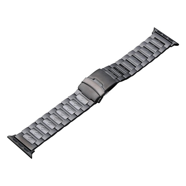 Safety Buckle Titanium Steel Watch Band, For Apple Watch Series 5 44mm, For Apple Watch Series 5 40mm, For Apple Watch Series 4 44mm, For Apple Watch Series 4 40mm, For Apple Watch 42mm, For Apple Watch Series 3 38mm, For Apple Watch 38mm              ...